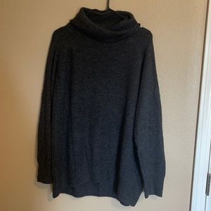 H&M Oversized Dark Grey Sweater - Size Large